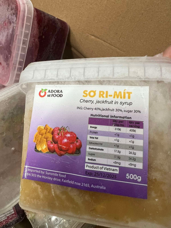 Sơ ri - mít đong đá 500gr 4$