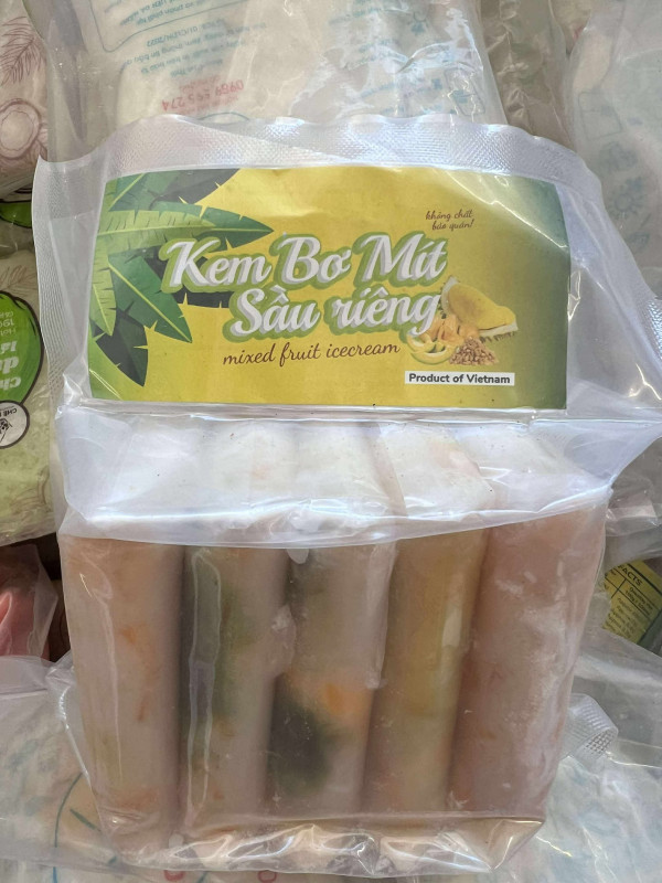 kem bơ mít sầu riêng