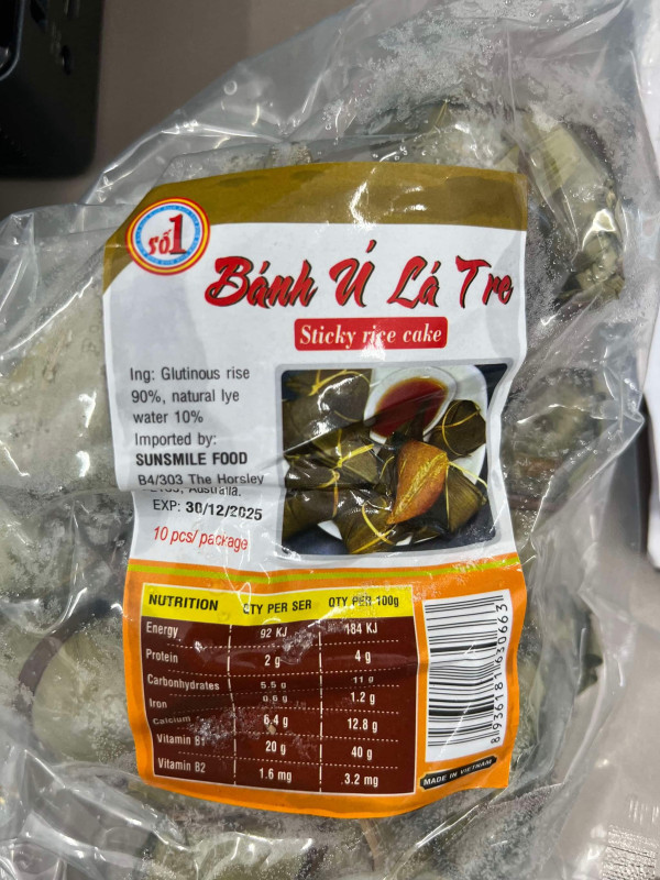 Bánh ú lá tro 12$