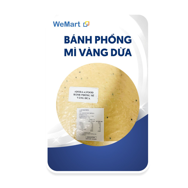 Bánh phồng mì vàng dừa