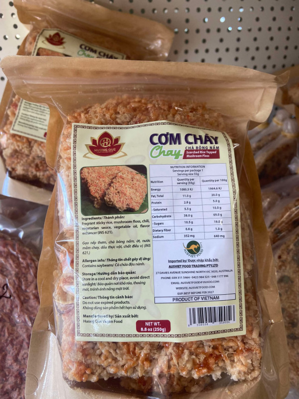 Cơm cháy chay 12$ 250g