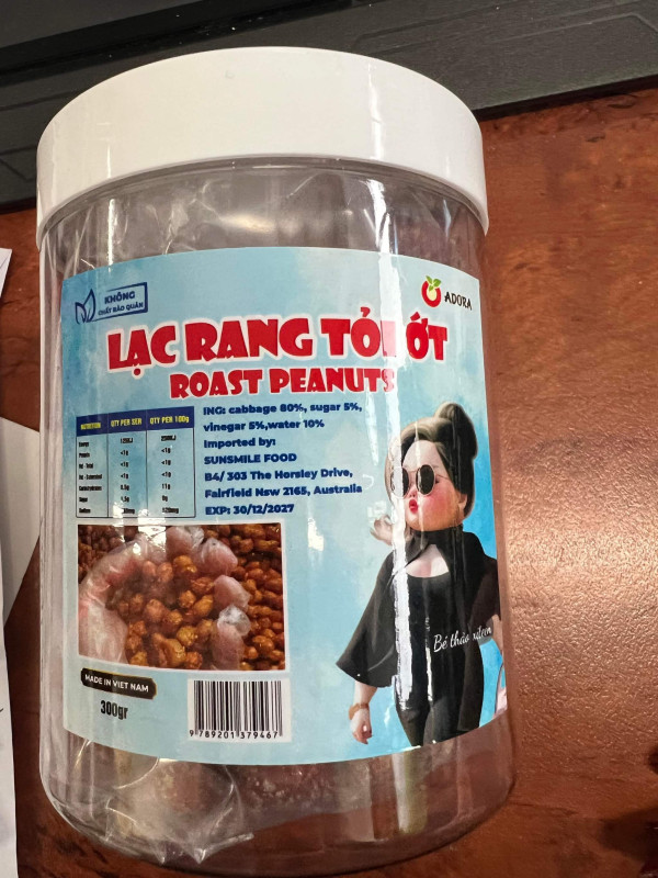 Lạc rang tỏi ớt 12$