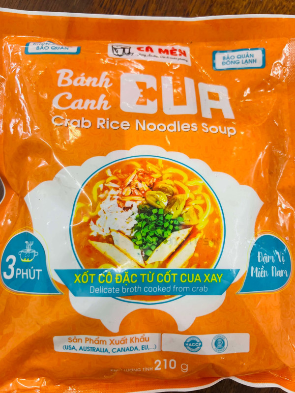 Canh bún cua cá mèn 12$