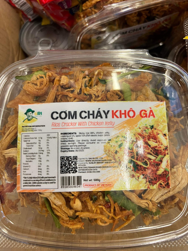 Cơm cháy khô gà