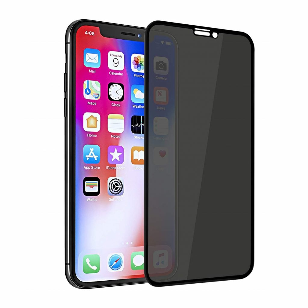 iPhone XS Max Tempered Glass (Blue-black pack)
